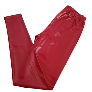 Youth Girls Faux Leather Look Skinny Leggings